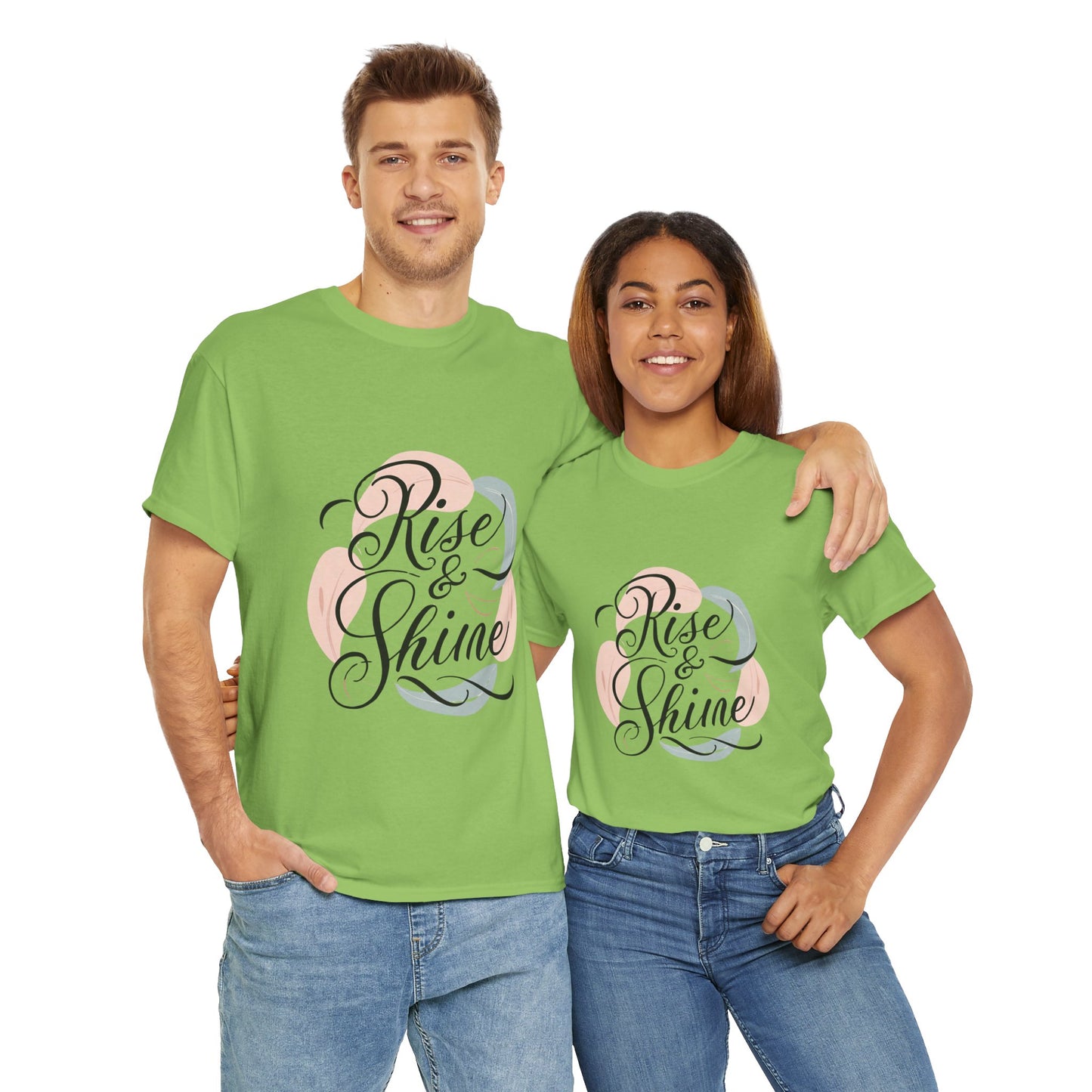 Inspirational 'Rise & Shine' Unisex Heavy Cotton Tee