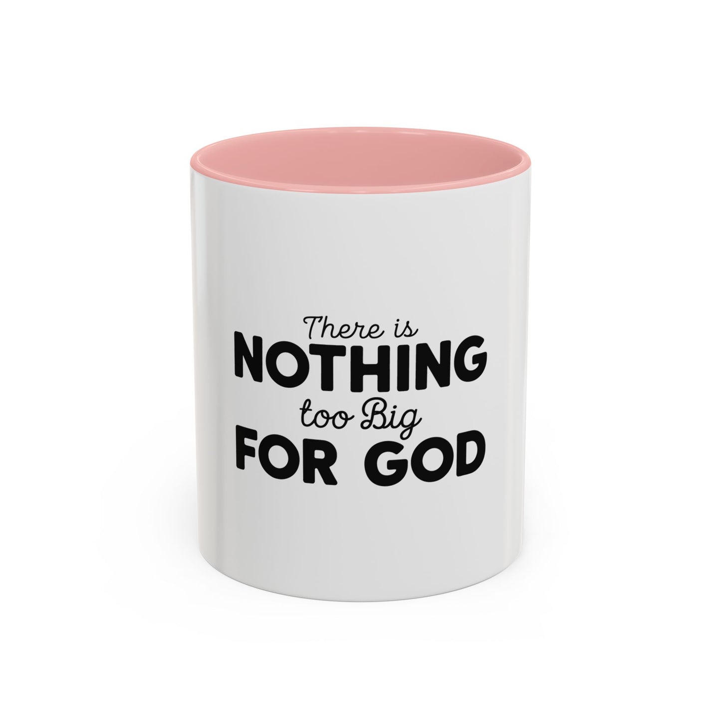 Faith-Inspired Coffee Mug, Black Accent Mug, Inspirational Gift, God-Themed Drinkware, Religious Office Decor, Christian Coffee Cup