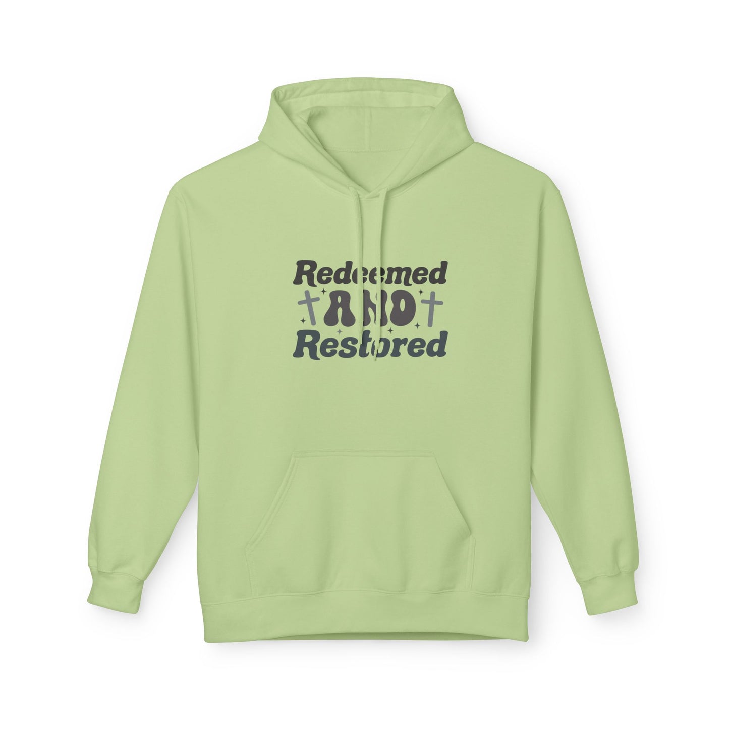 Redeemed & Restored Hoodie, Inspirational Fleece Hoodie, Faith-Based Sweatshirt, Christian Apparel, Unisex Casual Wear
