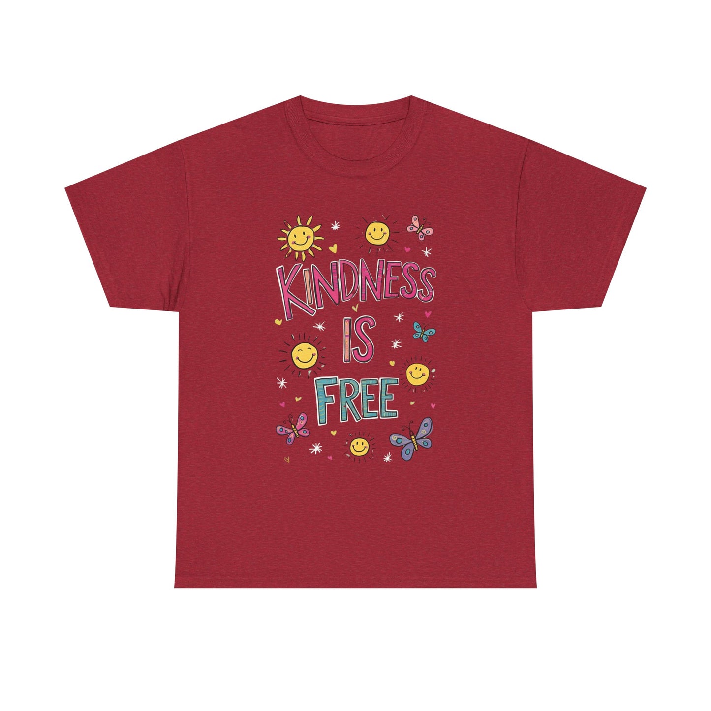 Kindness is Free T-Shirt | Unisex Heavy Cotton Tee for Spreading Positivity