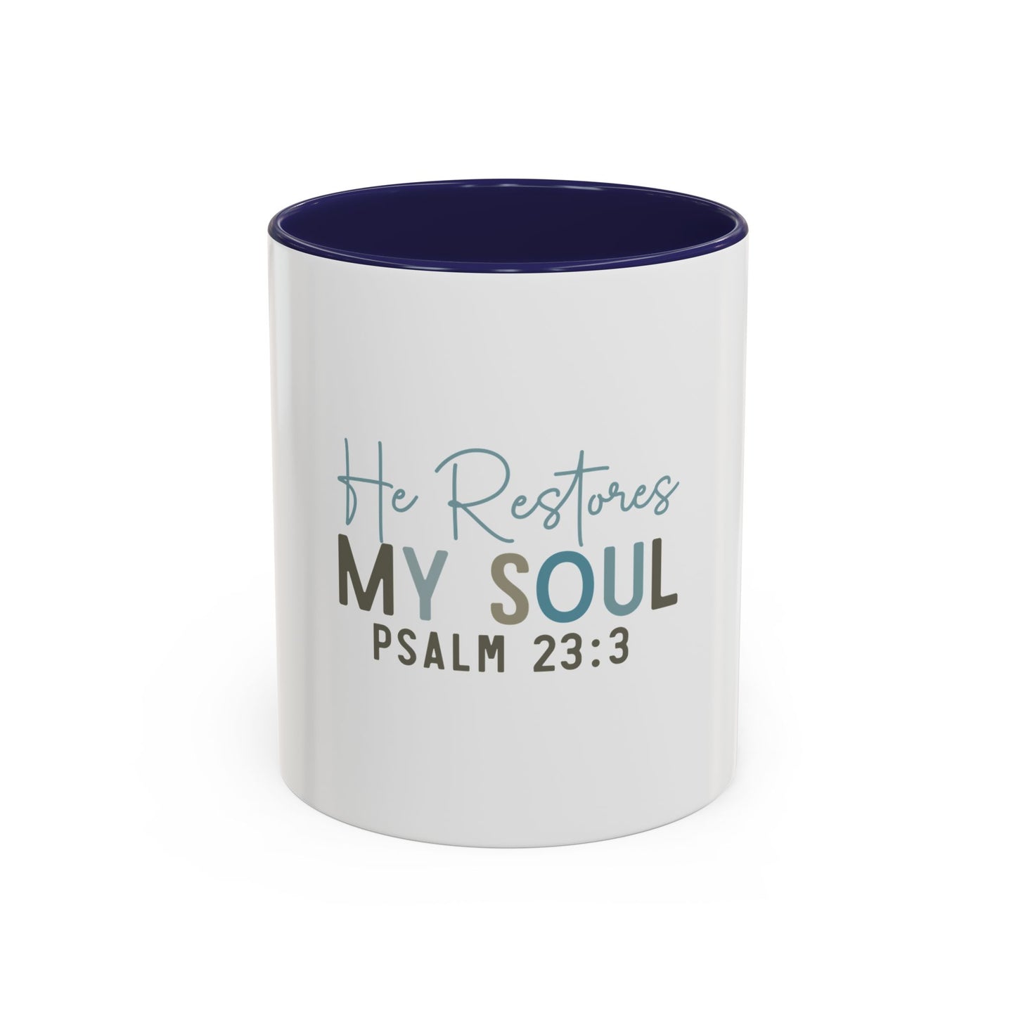 Inspirational Coffee Mug - "He Restores My Soul" Psalm 23:3, Faith Mug, Religious Gift, Christian Quote Mug, Motivational Coffee Cup, [...]
