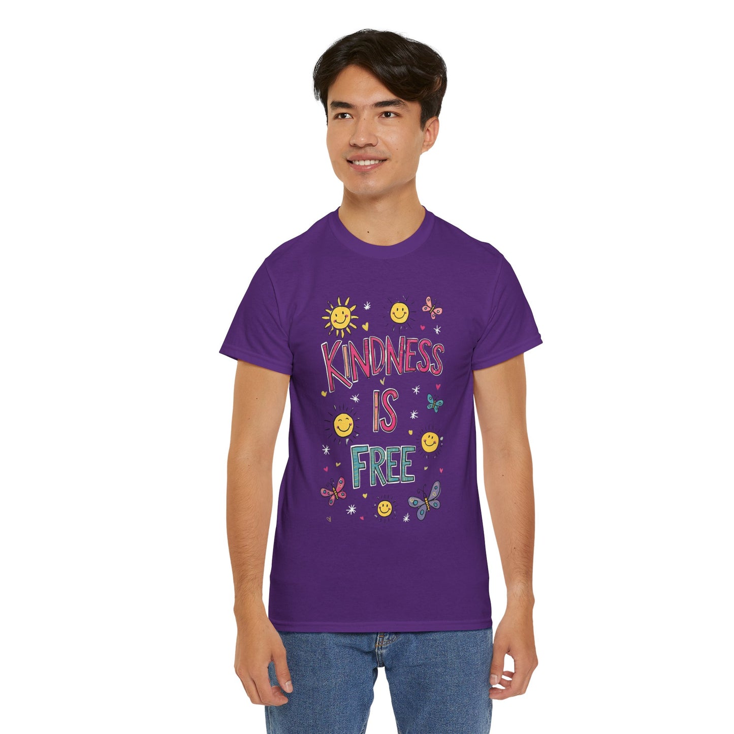 Kindness is Free T-Shirt | Unisex Heavy Cotton Tee for Spreading Positivity
