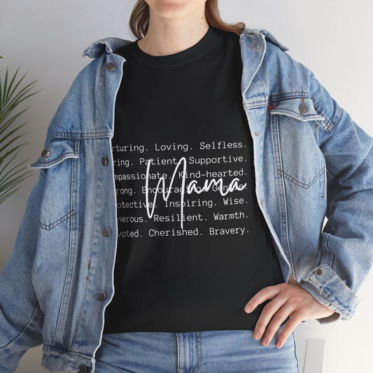 Inspirational Unisex Heavy Cotton Tee - Nurturing, Loving, Supportive Design