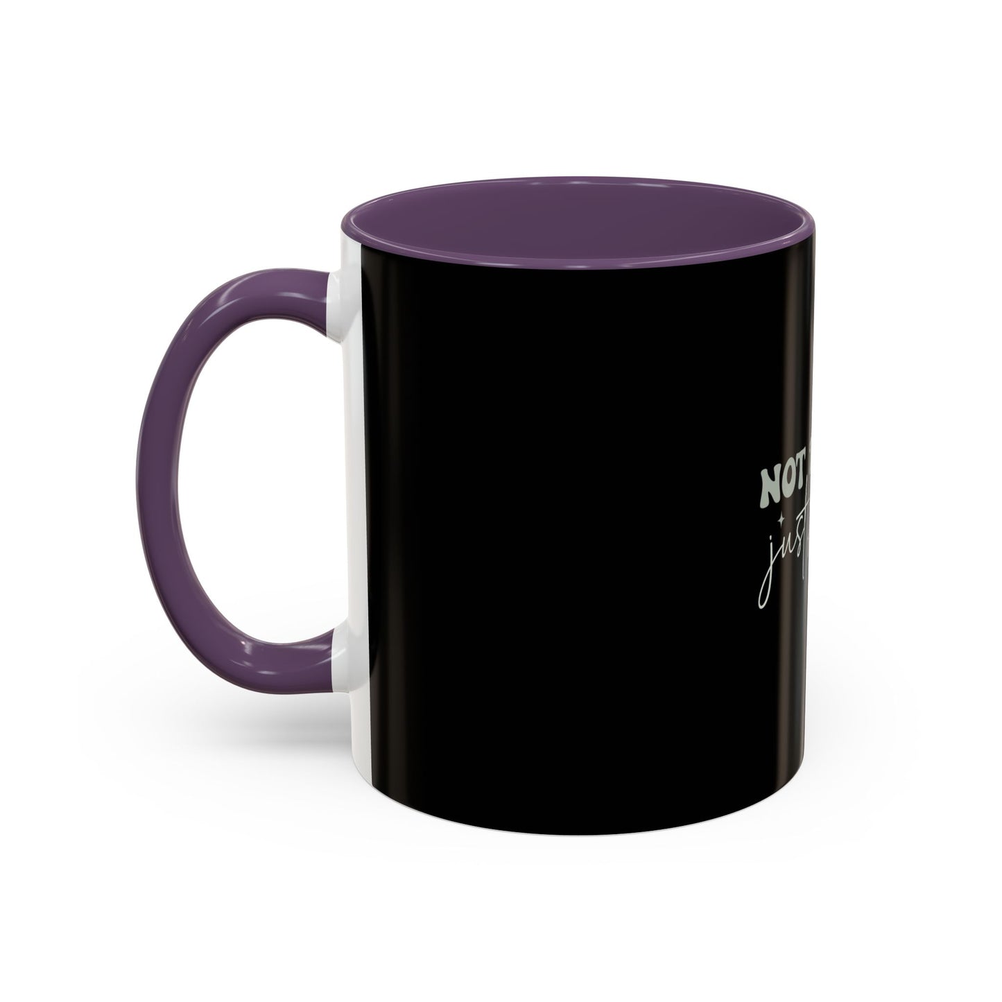 Not Perfect Just Forgiven Coffee Mug, Inspirational Quote Mug, Black Accent Mug, Comfort Gift for Friends, Motivational Coffee Cup