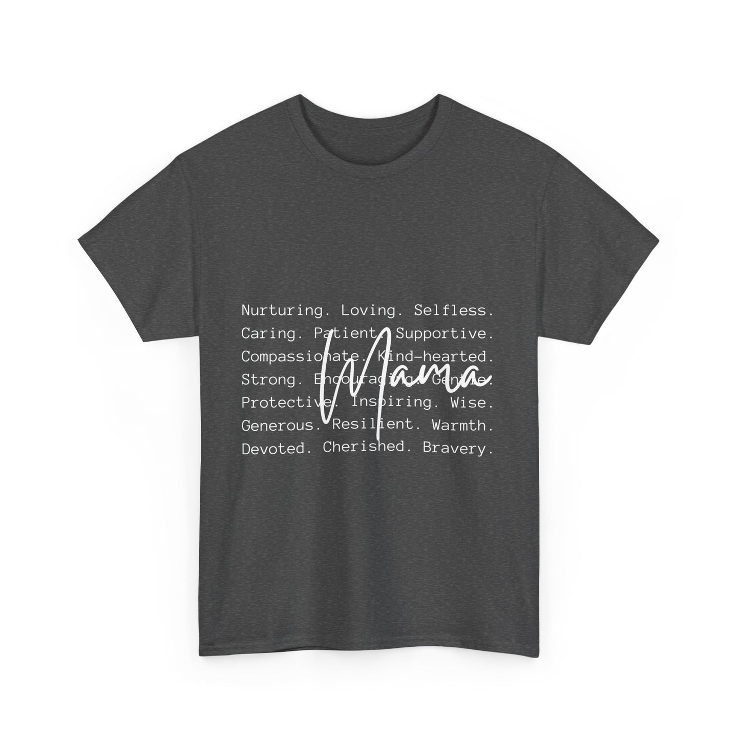 Inspirational Unisex Heavy Cotton Tee - Nurturing, Loving, Supportive Design