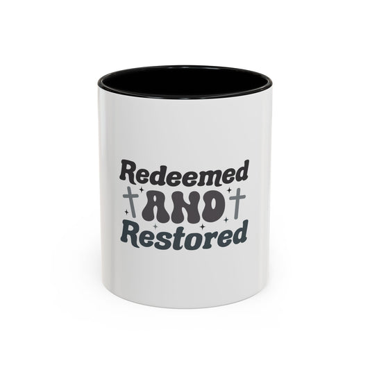 Redeemed and Restored Coffee Mug - Inspirational Drinkware for Faith, Unity, Gifts for Friends, Encouragement, Home & Office Decor